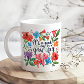 Mug "C'est une bonne journée" Boho Fleurs sauvages col