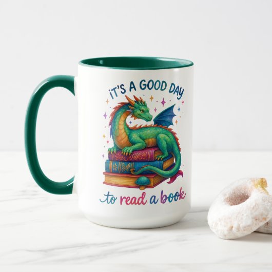 Mug C'est une bonne journée pour lire un livre (Avec donut)