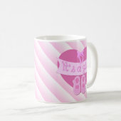 Mug C'est une fille Pink Heart Bow Chaussures Baby Gir (Devant droit)