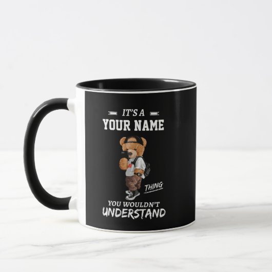 Mug C'est une histoire de nom de famille, vous ne comp (Gauche)