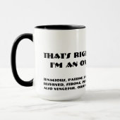 Mug C'est vrai, je suis un boeuf (Gauche)