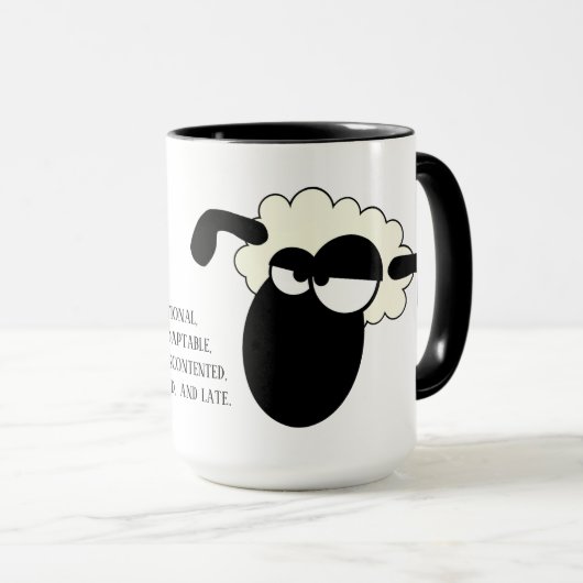 Mug C'est vrai, je suis un mouton (Devant droit)