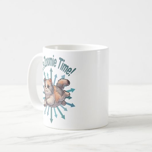 Mug C'est Zoomie Time Dilute Calico Cat (Devant gauche)