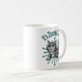 Mug C'est Zoomie Time Grey Tabby Cat (Devant droit)