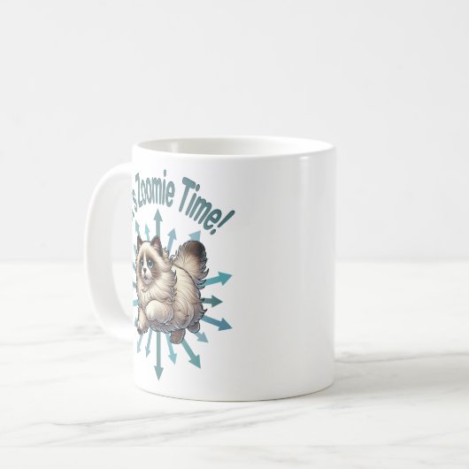 Mug C'est Zoomie Time Ragdoll Chat (Devant gauche)