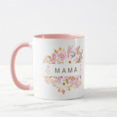 Mug Cette conception florale Mama présente une élégant (Gauche)