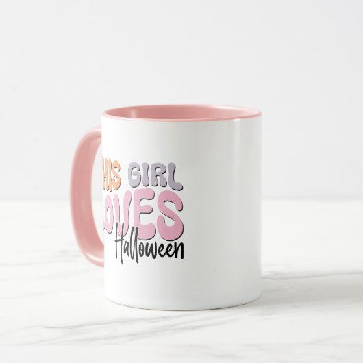 Mug Cette fille adore Halloween (Devant gauche)