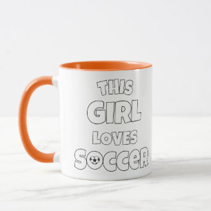 Mug Cette fille adore le football