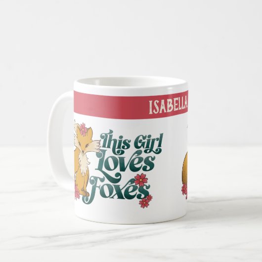 Mug Cette fille adore les renards (Devant gauche)