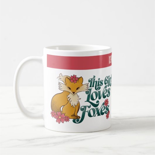 Mug Cette fille adore les renards (Gauche)