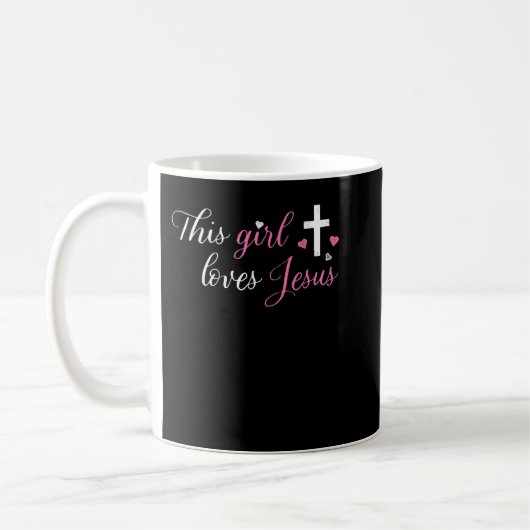 Mug Cette fille aime Jésus-Christ Femmes Foi T-Shir (Gauche)