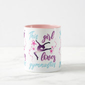 Mug Cette Fille Aime La Gymnastique Étoiles Leap (Centre)