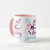 Mug Cette Fille Aime La Gymnastique Étoiles Leap (Devant gauche)