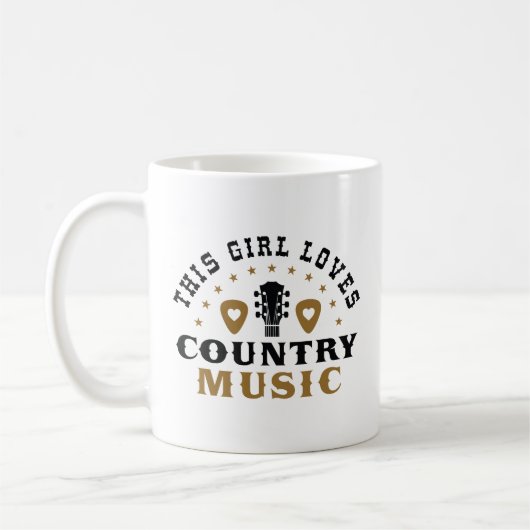 Mug Cette Fille Aime La Musique Country (Gauche)