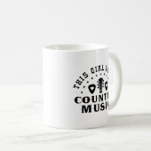 Mug Cette Fille Aime La Musique Country (Devant droit)