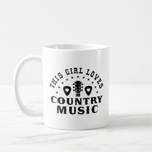 Mug Cette Fille Aime La Musique Country (Gauche)