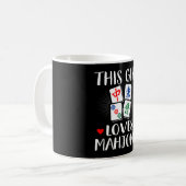 Mug Cette Fille Aime Mahjong Board Jeux Amateurs Cadea (Devant gauche)