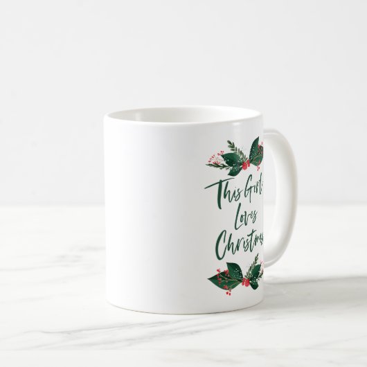 Mug Cette fille aime Noël (Devant droit)