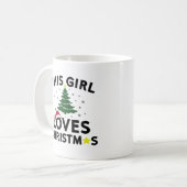 Mug Cette fille aime Noël (Devant gauche)