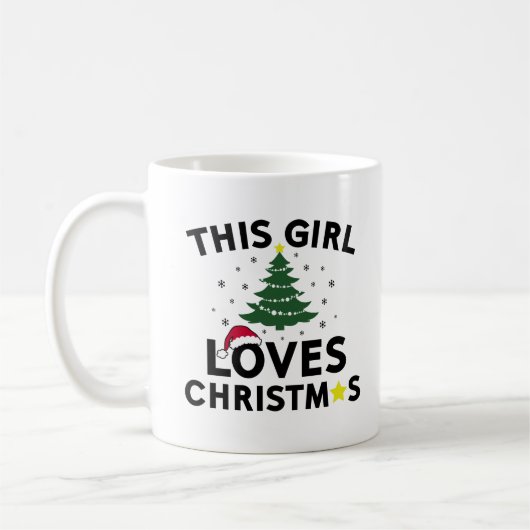 Mug Cette fille aime Noël (Gauche)