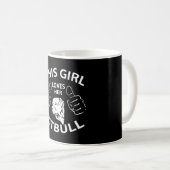 Mug "Cette fille aime son pitbull " (Devant droit)