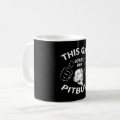 Mug "Cette fille aime son pitbull " (Devant gauche)