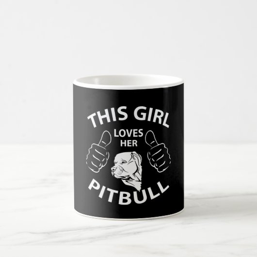 Mug "Cette fille aime son pitbull " (Centre)