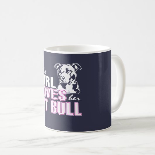 Mug Cette fille aime son PITBULL (Devant droit)