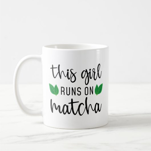 Mug Cette Fille Fonctionne Sur Matcha (Gauche)