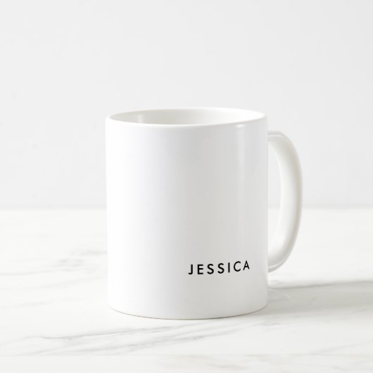 Mug Cette Fille Gras Noir Blanc Typographie (Devant droit)