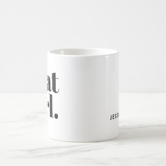 Mug Cette Fille Gras Noir Blanc Typographie (Centre)