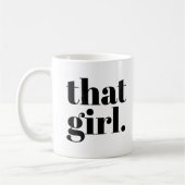 Mug Cette Fille Gras Noir Blanc Typographie (Gauche)