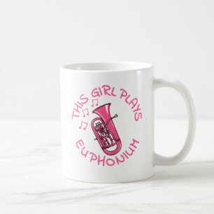 Mug Cette Fille Joue Euphonium, Musicienne de laiton f