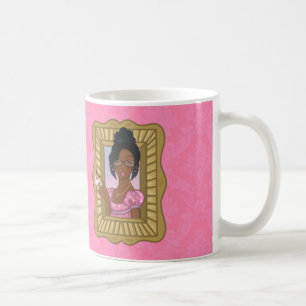 Mug Cette fille noire aime Jane envelopper en rose