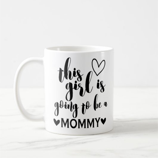 Mug Cette fille va devenir une maman de café (Gauche)