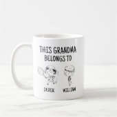 Mug Cette Grand-Mère Appartient À 2 Garçons Amusants P (Gauche)