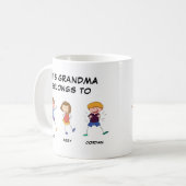 Mug Cette Grand-Mère Appartient À 3 Enfants Noms Drôle (Devant gauche)