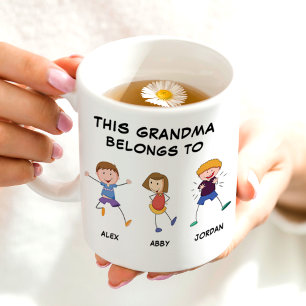 Mug Cette Grand-Mère Appartient À 3 Enfants Noms Drôle