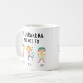 Mug Cette Grand-Mère Appartient À 6 Enfants Noms Drôle (Devant gauche)