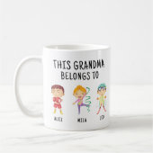 Mug Cette Grand-Mère Appartient À 6 Enfants Noms Drôle (Gauche)