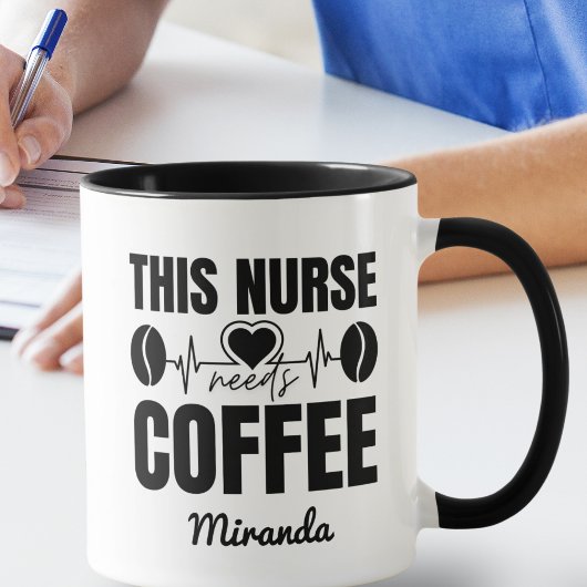 Mug Cette Infirmière A Besoin De Café Personnalisé