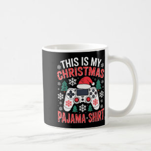 Mug Cette ma chemise de pyjama de Noël de jeu Xmas hom