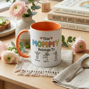 Mug Cette Maman Appartient À La Famille Bright Artwork