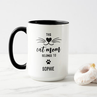 Mug "Cette Maman Chat Appartient À" Personnalisé Nom D