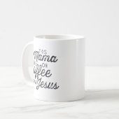 Mug Cette maman tourne sur le café et Jésus (Devant gauche)