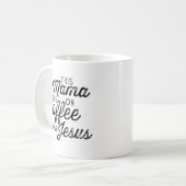 Mug Cette maman tourne sur le café et Jésus (Devant gauche)