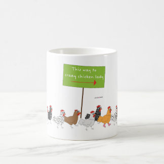 Mug Cette manière à Madame folle de poulet