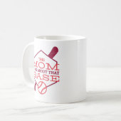 Mug Cette MME parle de la mère de baseball de base-bal (Devant gauche)