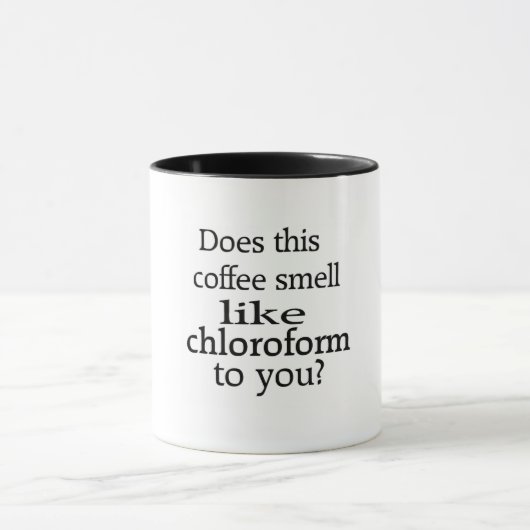 Mug Cette odeur de café aime-t-elle le chloroforme à (Centre)