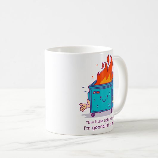 Mug Cette Petite Lumière : Conception De Feu De Dumste (Devant droit)